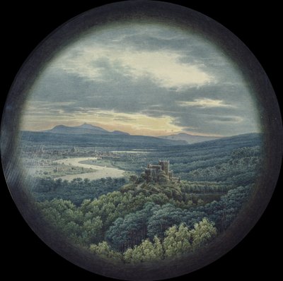 Blick auf Dresden (WC und Bodycolour auf Papier) von Karl Friedrich Schinkel
