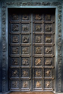 Nordturen Des Baptisteriums Von San Giovanni 1403 24 Bronze