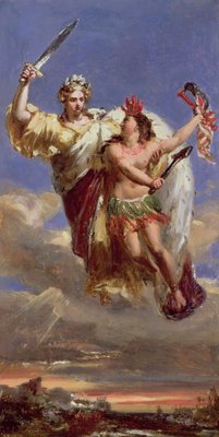 Frankreich Sustaining Amerika: Allegorie der Belagerung von Yorktown von Edouard Riou