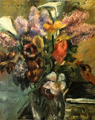  Tulpen, Flieder und Kallan von Lovis Corinth