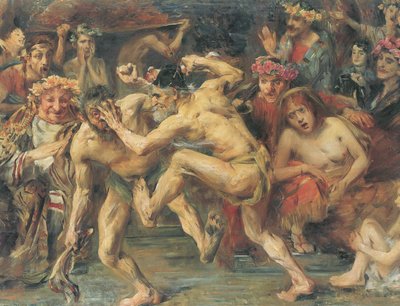 Odysseus im Kampf mit dem BettlerUlysses, der den Bettler bekämpft. Ulysses, der den Bettler kämpft. Szene inspiriert vom Odyssee-Kampf zwischen Ulysses und Iros.n von Lovis Corinth
