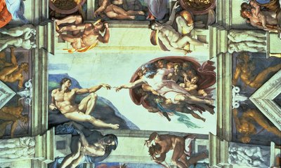 Sistine Kapellen Decke Schaffung Von Adam 1510 Postenwiederherstellung Von Michelangelo Buonarroti