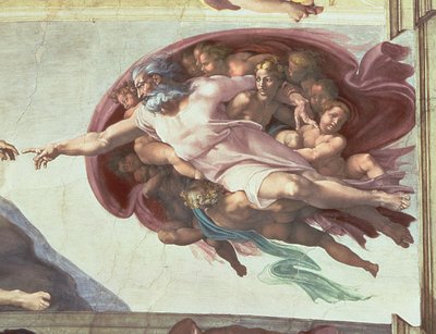 Sistine Kapelle Decke Die Schopfung Von Adam Detail Von Gott Der Vater 1508 12 Nachrestaurierung