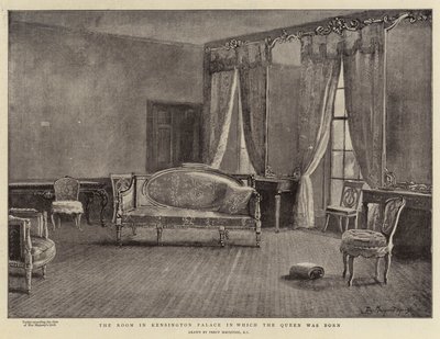 Das Zimmer Im Kensington Palace In Dem Die Konigin Geboren Wurde Von Percy Macquoid