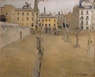 Innenhof des alten Barcelona Gefängnisses Hof der Lämmer von Ramon Casas i Carbo