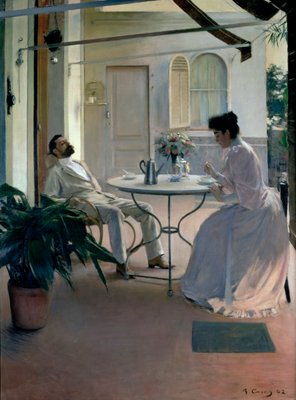Open Air Interior, Barcelona, 1892 von Ramon Casas i Carbo