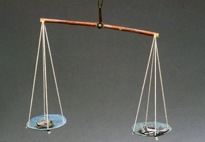 Waage Zum Wiegen Von Gold Und Silber Mischmedien