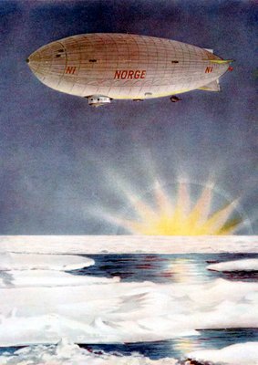 Amundsens Luftschiff Die Norge Uber Dem Nordpol 192 797629