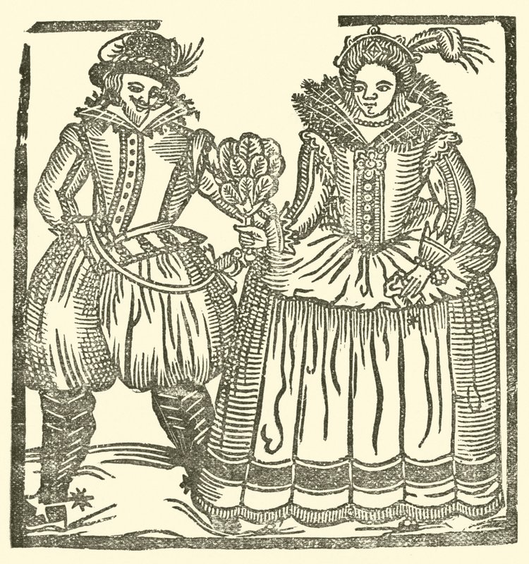 Illustration für The Roxburghe Ballads (Holzschnitt) von (after) English School