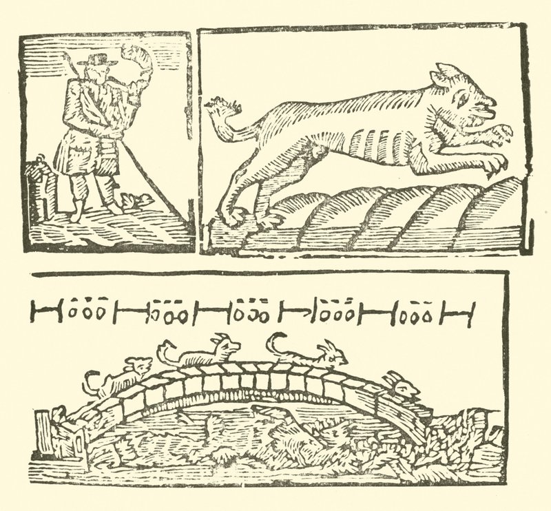 Illustration für The Roxburghe Ballads (Holzschnitt) von (after) English School