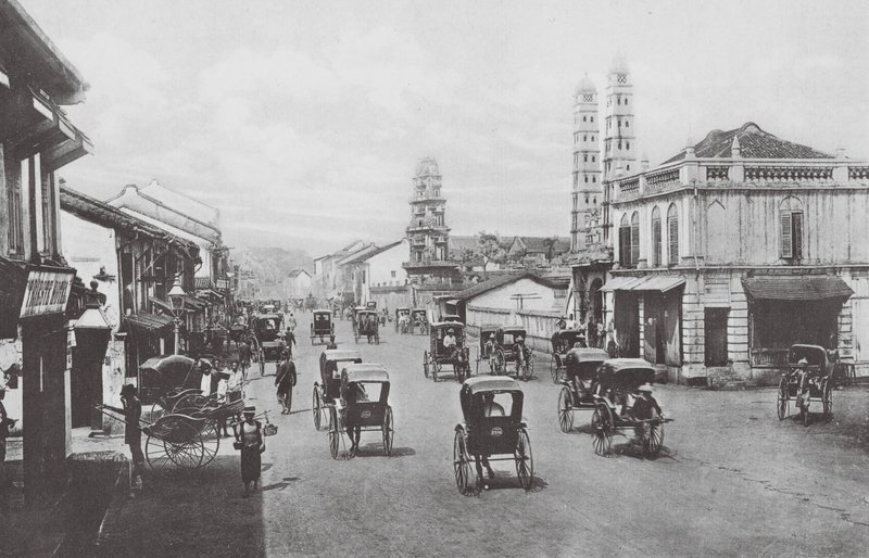 Singapur: North Bridge Road von (after) English photographer