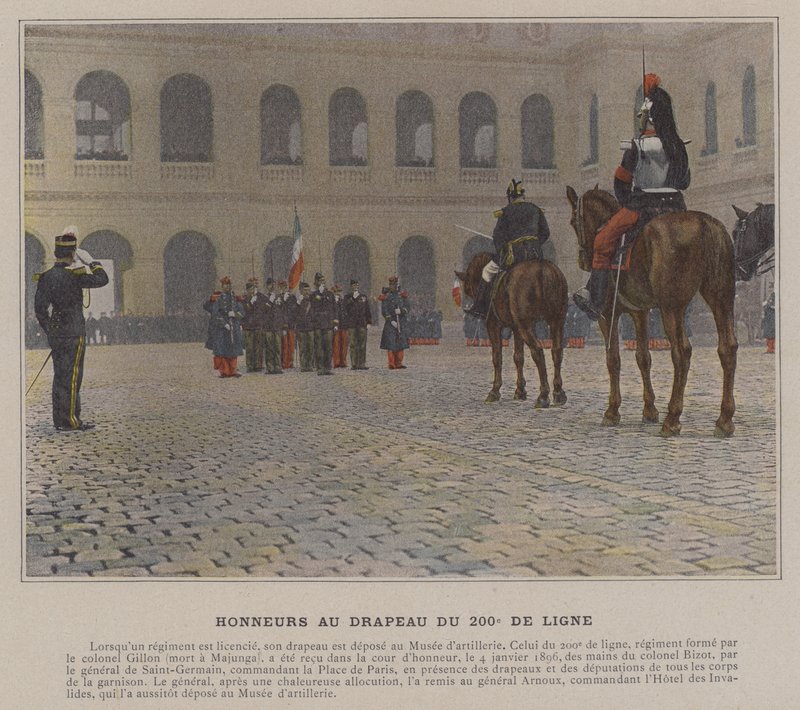 Ehren für die Fahne des 200. Linienregiments von (after) French Photographer