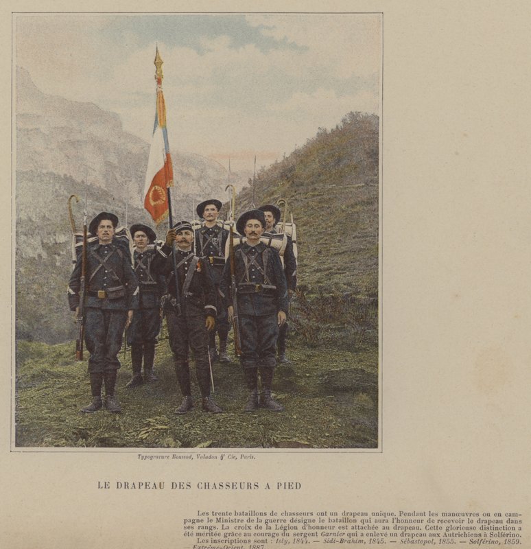 Le Drapeau des Chasseurs à Pied von (after) French Photographer