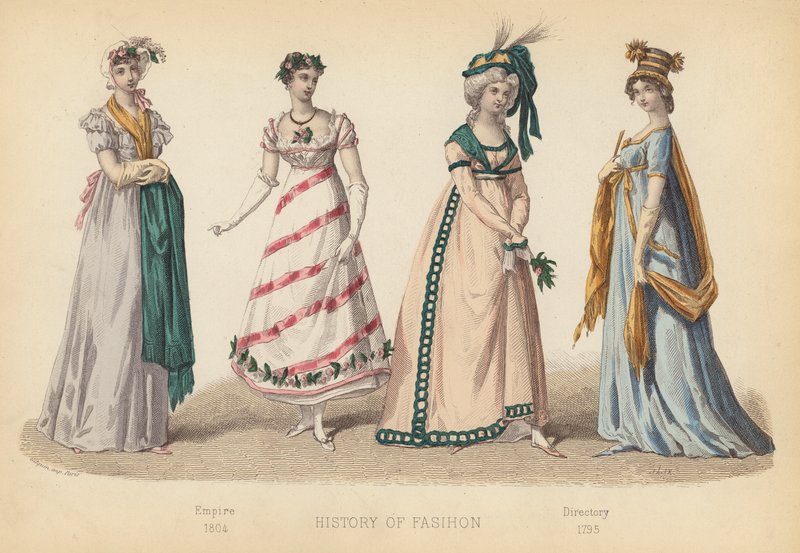 Mode in Frankreich: Empire 1804; Verzeichnis 1795 von (after) French School