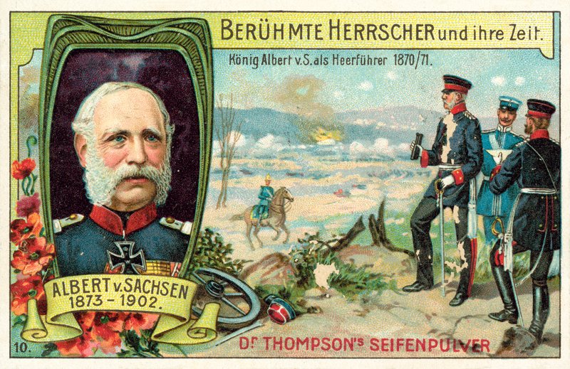 König Albert von Sachsen als General im Deutsch-Französischen Krieg von (after) German School