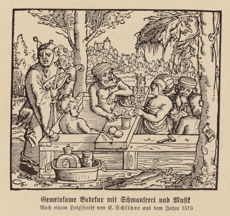 Gemischtes Spa-Baden mit Festessen und Musik von (after) German School