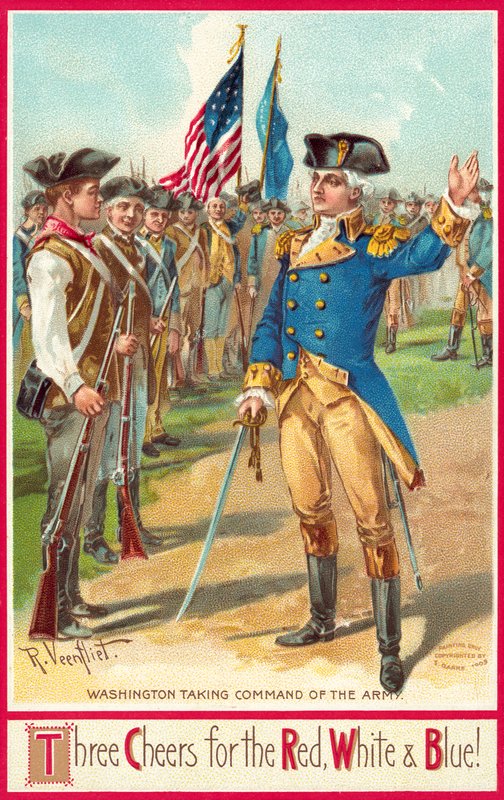 George Washington übernimmt das Kommando über die Armee von American School