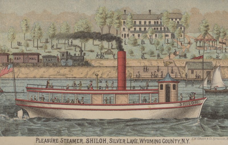 Vergnügungsdampfer, Shiloh, Silver Lake, Wyoming Country, New York von American School