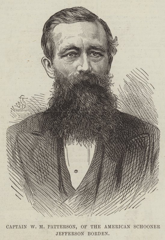 Kapitän W M Patterson, der amerikanischen Schoner Jefferson Borden von English School