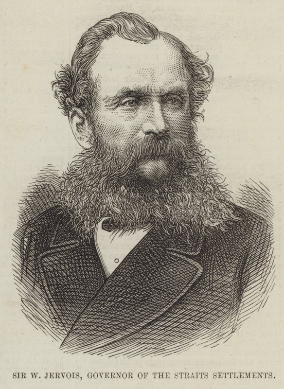 Sir W Jervois, Gouverneur der Straits Settlements von English School