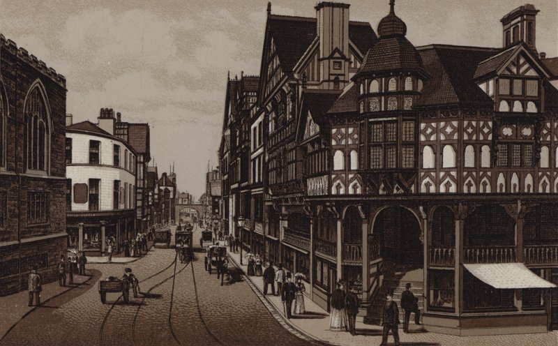 Das Kreuz und Eastgate Street von English School