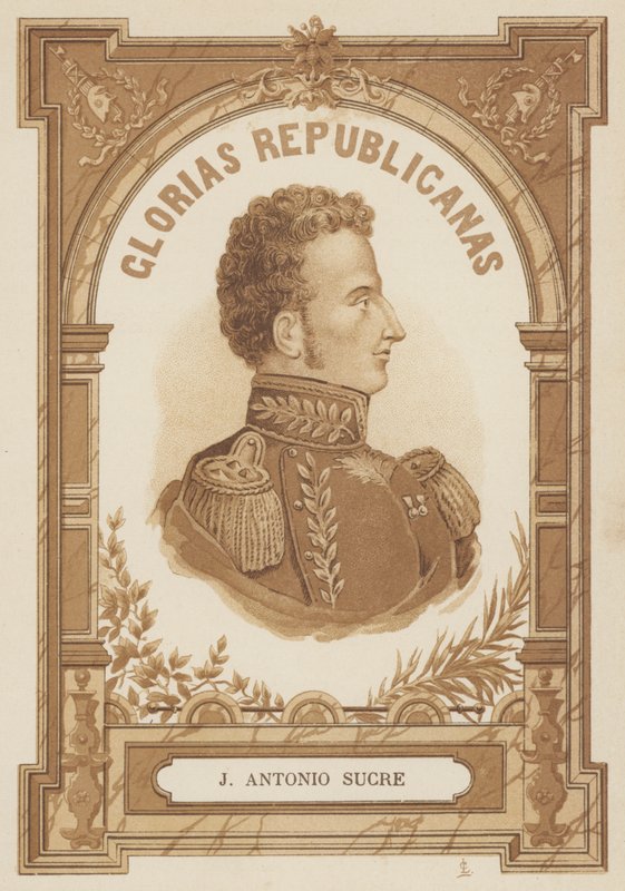 Antonio Jose de Sucre, venezolanischer politischer und militärischer Führer von Spanish School