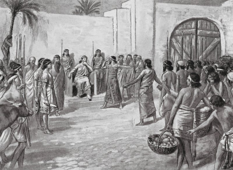 Prozess vor Hammurabi (Lithografie) von A.C. Weatherstone
