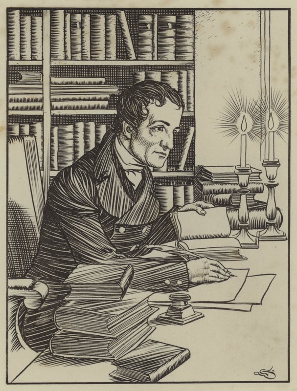 Illustration für The Essays of Elia von Charles Lamb (Lithografie) von A. Garth Jones