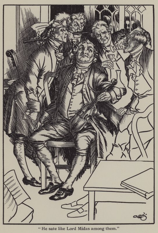 Illustration für The Essays of Elia von Charles Lamb (Lithografie) von A. Garth Jones