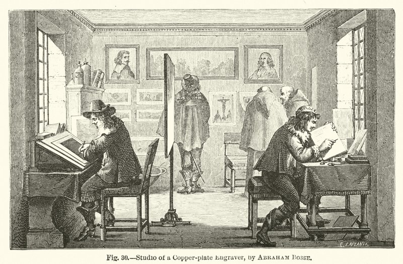 Studio eines Kupferstechers von Abraham (after) Bosse