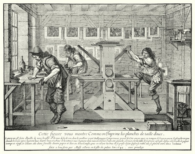Die Werkstatt des Graveurs von Abraham (after) Bosse