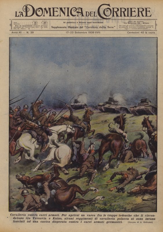 Kavallerie gegen Panzer von Achille Beltrame