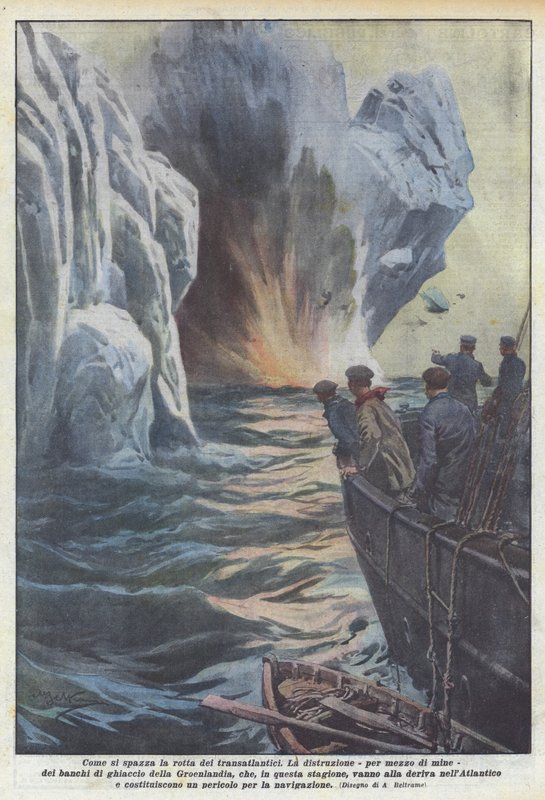 Wie die Route der Transatlantikschiffe gereinigt wird von Achille Beltrame