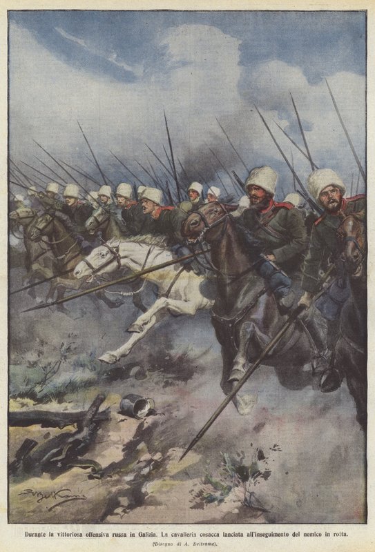 Während der siegreichen russischen Offensive in Galizien von Achille Beltrame