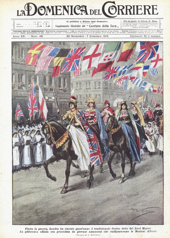 Nach dem Krieg hat London dieses Jahr die traditionelle Parade des Lord Mayor zurückbekommen von Achille Beltrame