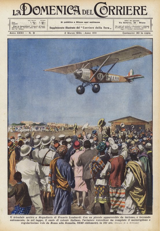 Der triumphale Ankunft in Mogadischu von Francis Lombardi von Achille Beltrame