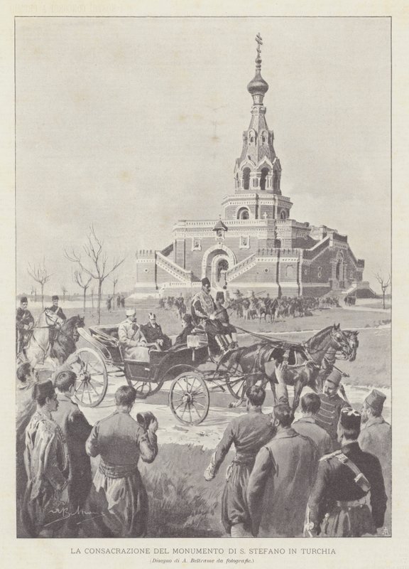 Die Weihe des Denkmals von St. Stephan in der Türkei von Achille Beltrame