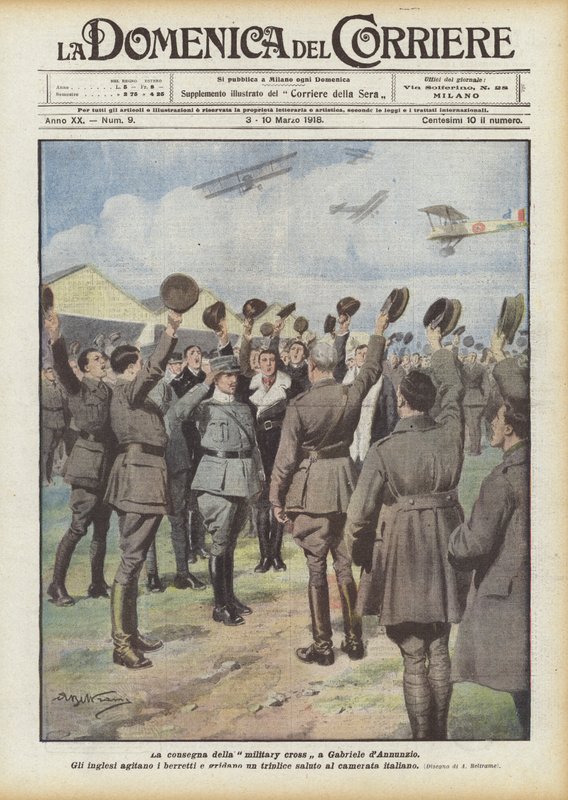 Die Verleihung des Military Cross an Gabriele d