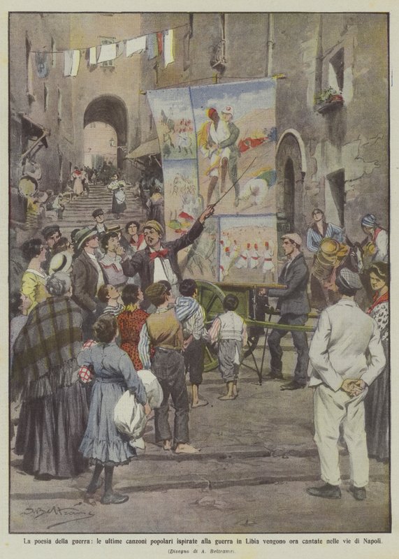 Die Poesie des Krieges, die neuesten Volkslieder inspiriert vom Krieg in Libyen von Achille Beltrame