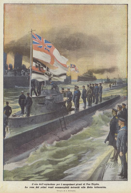 Die Stunde der Sühne für die blutrünstigen Piraten von Von Tirpitz von Achille Beltrame