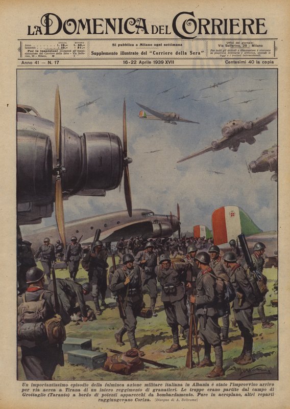 Ein wichtiges Ereignis der blitzschnellen italienischen Militäraktion in Albanien von Achille Beltrame