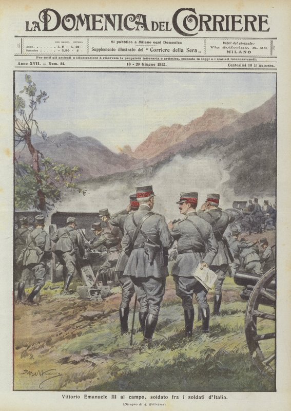 Vittorio Emanuele III. im Feld, Soldat unter Soldaten Italiens von Achille Beltrame