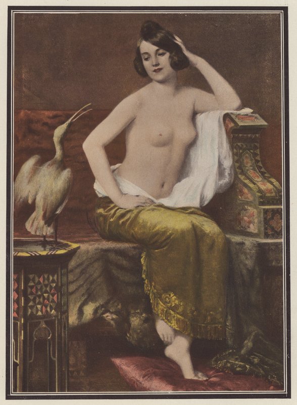 Der Favorit, Frau mit einem Vogel von Adolphe Weisz