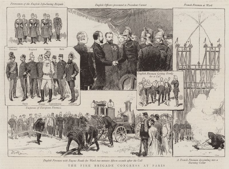 Der Feuerwehrkongress in Paris von Adrien Emmanuel Marie