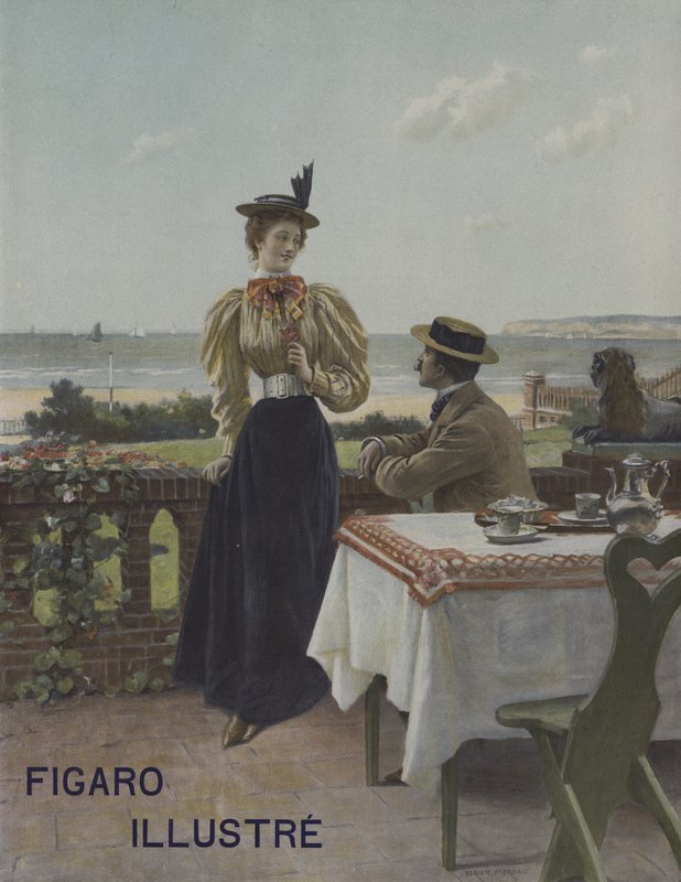 In Villers-sur-Mer. Titelblatt von Le Figaro Illustré, Juli 1897 von Adrien Moreau