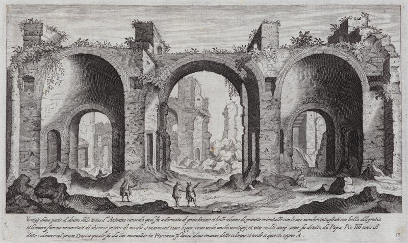 Caracalla-Thermen, Rom (Stich) von Aegidius Sadeler or Saedeler