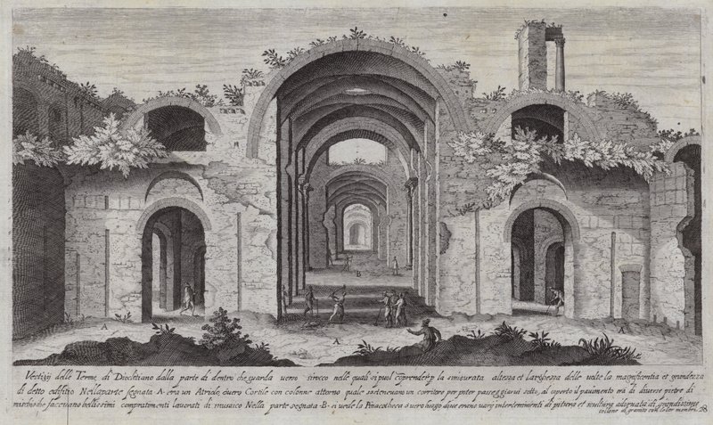 Diokletiansthermen, Rom von Aegidius Sadeler or Saedeler
