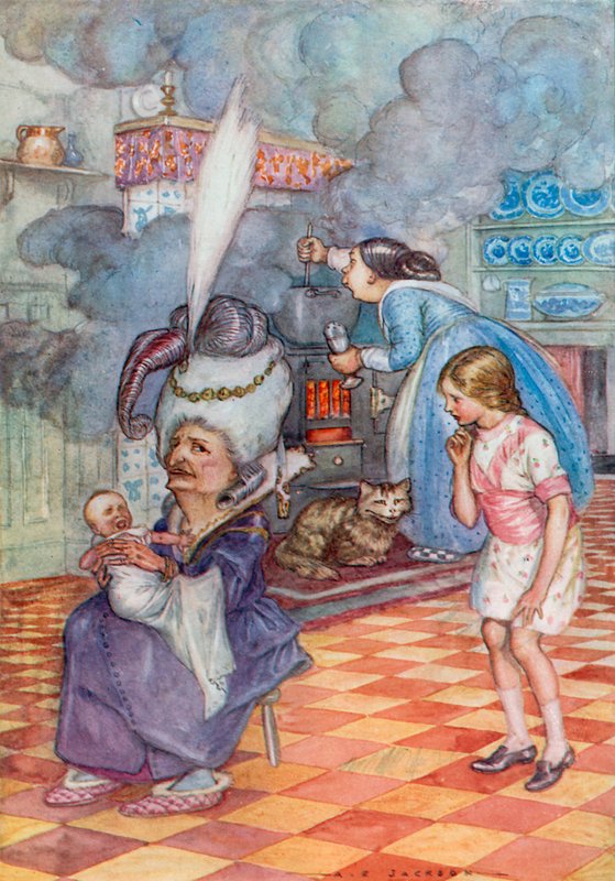 Illustration für Alice im Wunderland von Albert Edward Jackson