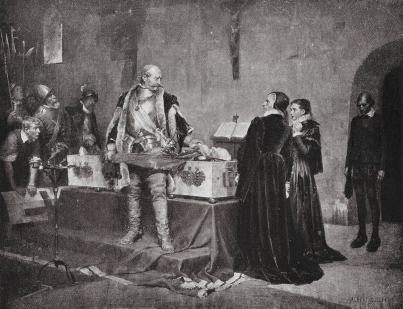 Herzog Karl beleidigt die Leiche seines Feindes Fleming von Albert Gustaf Aristides (after) Edelfelt