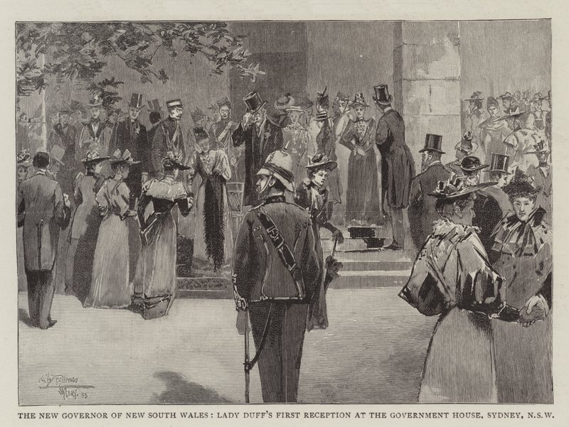 Der neue Gouverneur von New South Wales, Lady Duffs erster Empfang im Regierungshaus, Sydney, New South Wales von Albert Henry Fullwood
